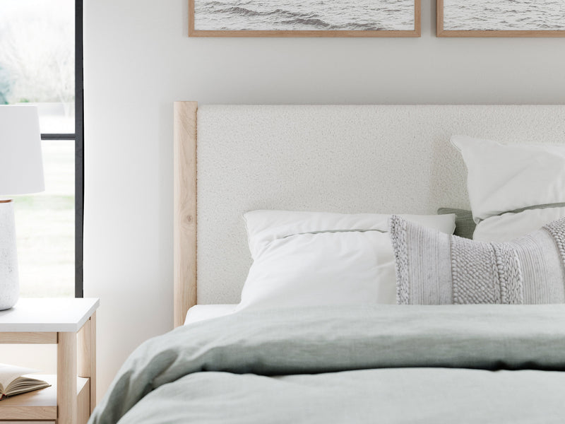 Cadmori Two-tone Queen Upholstered Panel Bed, Dresser and Nightstand from Ashley - DMV Furniture
