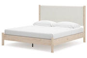 Cadmori Two-tone King Upholstered Panel Bed from Ashley - DMV Furniture