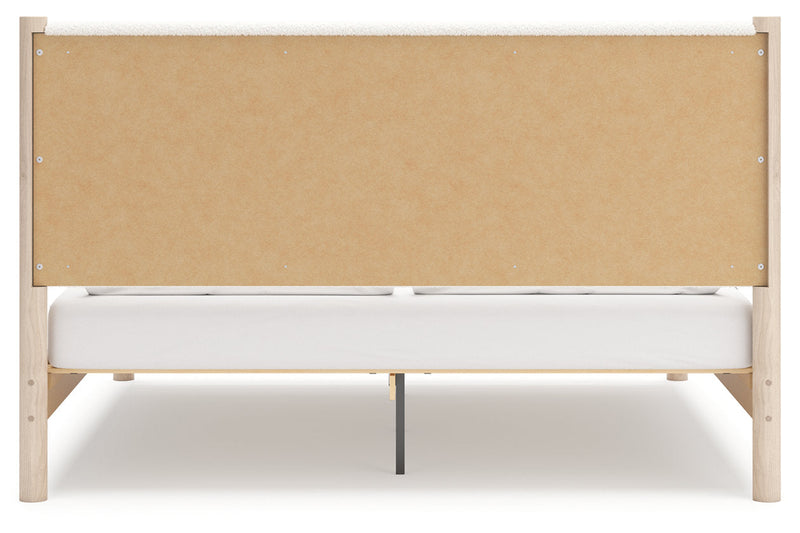 Cadmori Two-tone King Upholstered Panel Bed from Ashley - DMV Furniture