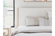 Cadmori Two-tone King Upholstered Panel Bed from Ashley - DMV Furniture