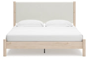 Cadmori Two-tone King Upholstered Panel Bed from Ashley - DMV Furniture