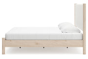 Cadmori Two-tone King Upholstered Panel Bed from Ashley - DMV Furniture