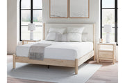 Cadmori Two-tone King Upholstered Panel Bed from Ashley - DMV Furniture