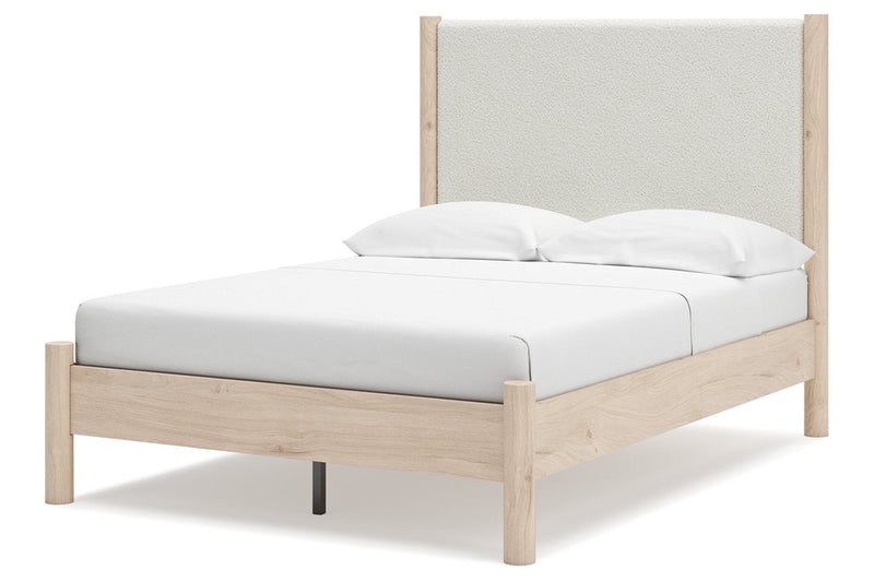 Cadmori Two-tone Full Upholstered Panel Bed from Ashley - DMV Furniture