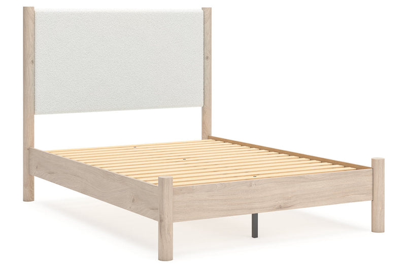Cadmori Two-tone Full Upholstered Panel Bed from Ashley - DMV Furniture