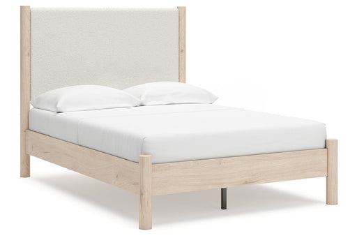 Cadmori Two-tone Full Upholstered Panel Bed from Ashley - DMV Furniture