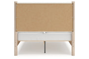 Cadmori Two-tone Full Upholstered Panel Bed from Ashley - DMV Furniture