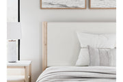 Cadmori Two-tone Full Upholstered Panel Bed from Ashley - DMV Furniture