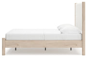 Cadmori Two-tone Full Upholstered Panel Bed from Ashley - DMV Furniture