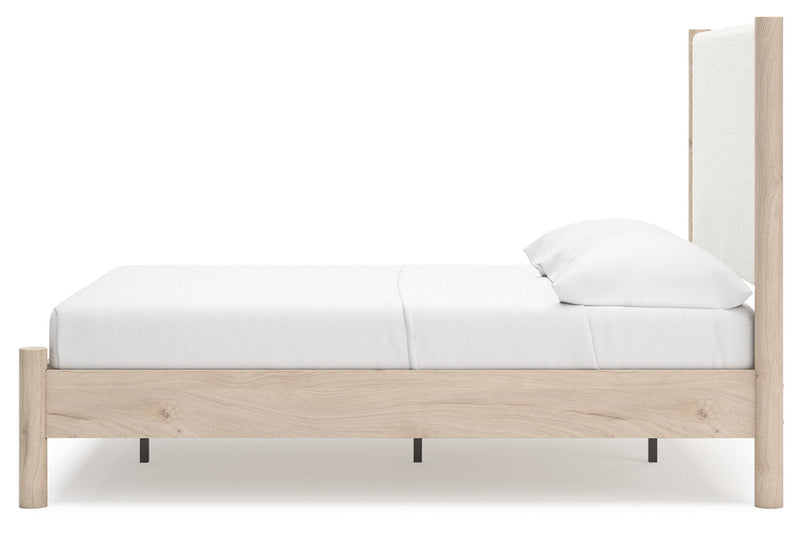 Cadmori Two-tone Full Upholstered Panel Bed from Ashley - DMV Furniture