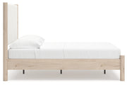 Cadmori Two-tone Full Upholstered Panel Bed from Ashley - DMV Furniture