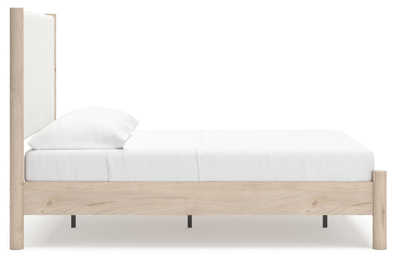 Cadmori Two-tone Full Upholstered Panel Bed from Ashley - DMV Furniture