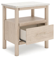 Cadmori Two-tone Queen Upholstered Panel Bed, Dresser and Nightstand from Ashley - DMV Furniture