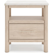 Cadmori Two-tone Upholstered Panel Bedroom Set from Ashley - DMV Furniture