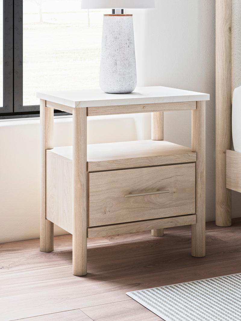 Cadmori Two-tone Upholstered Panel Bedroom Set from Ashley - DMV Furniture