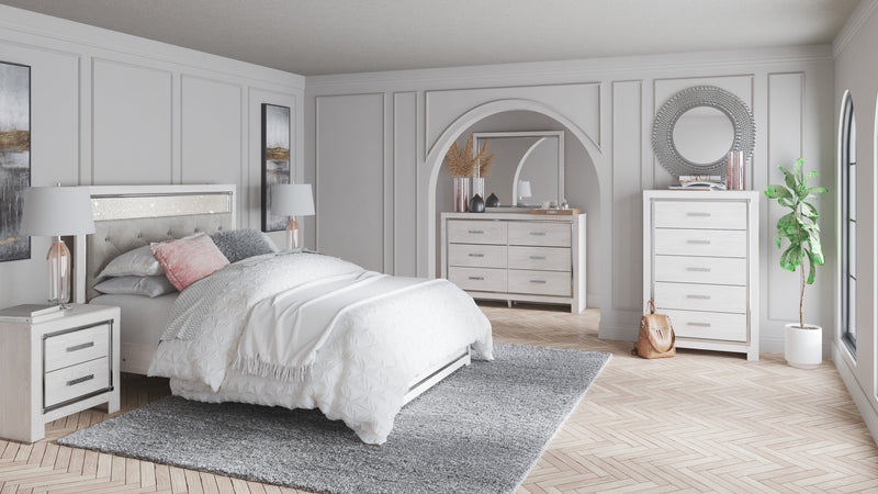 Altyra White LED Upholstered Panel Youth Bedroom Set from Ashley - DMV Furniture