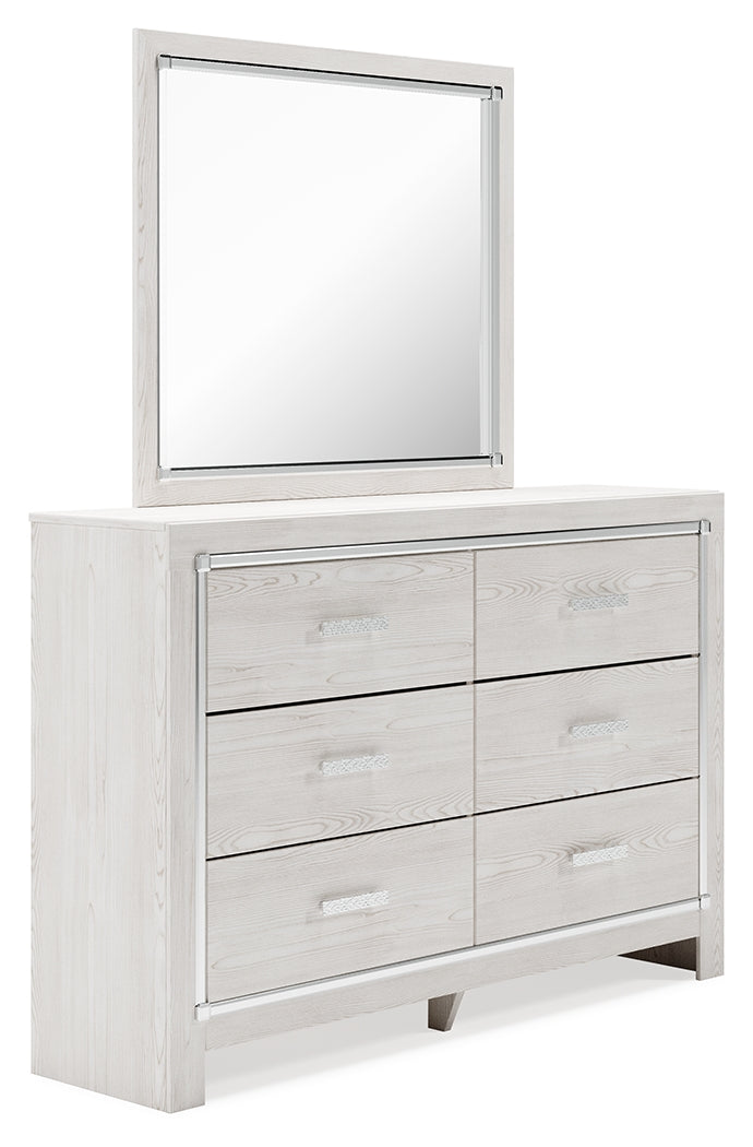 Altyra White Twin Panel Bed, Dresser, Mirror and Nightstand from Ashley - DMV Furniture
