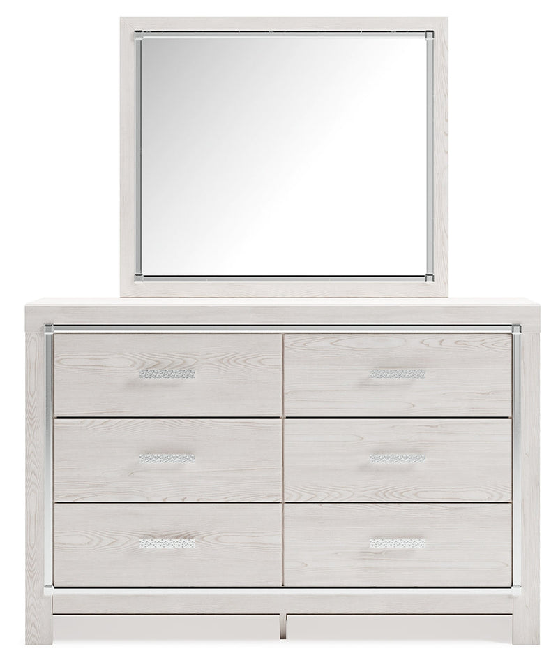 Altyra White Twin Panel Bed, Dresser, Mirror and Nightstand from Ashley - DMV Furniture