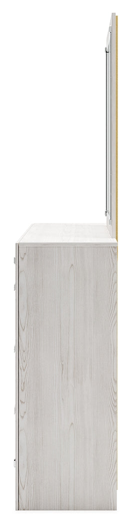 Altyra White Twin Panel Bed, Dresser, Mirror and Nightstand from Ashley - DMV Furniture