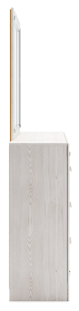 Altyra White Twin Panel Bed, Dresser, Mirror and Nightstand from Ashley - DMV Furniture
