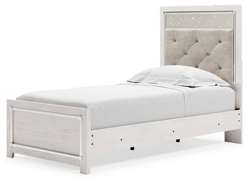 Altyra White Twin Panel Bed, Dresser, Mirror and Nightstand from Ashley - DMV Furniture