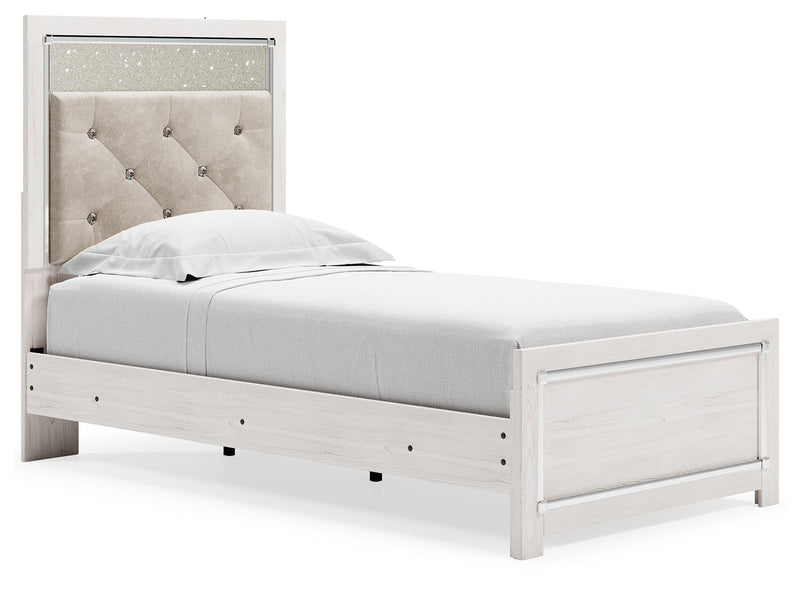 Altyra White Twin Panel Bed, Dresser, Mirror and Nightstand from Ashley - DMV Furniture
