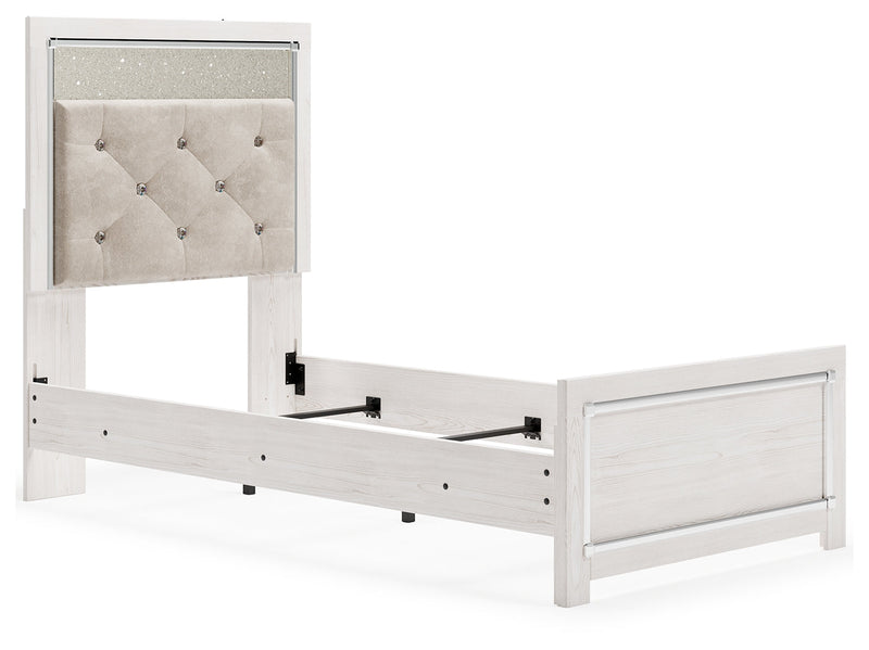 Altyra White Twin Panel Bed, Dresser and Mirror from Ashley - DMV Furniture