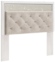 Altyra White Queen Panel Headboard Bed with Mirrored Dresser from Ashley - DMV Furniture