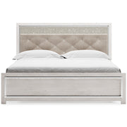 Altyra White LED Upholstered Panel Bedroom Set from Ashley - DMV Furniture