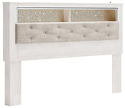 Altyra White King Bookcase Headboard Bed with Mirrored Dresser from Ashley - DMV Furniture