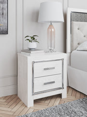 Altyra White LED Upholstered Panel Bedroom Set from Ashley - DMV Furniture