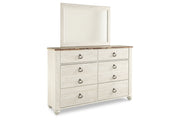 Willowton Whitewash Dresser and Mirror -  Ashley - DMV Furniture