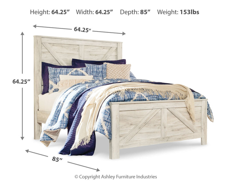 Bellaby Queen Crossbuck Panel Bed, Dresser and Mirror from Ashley - DMV Furniture