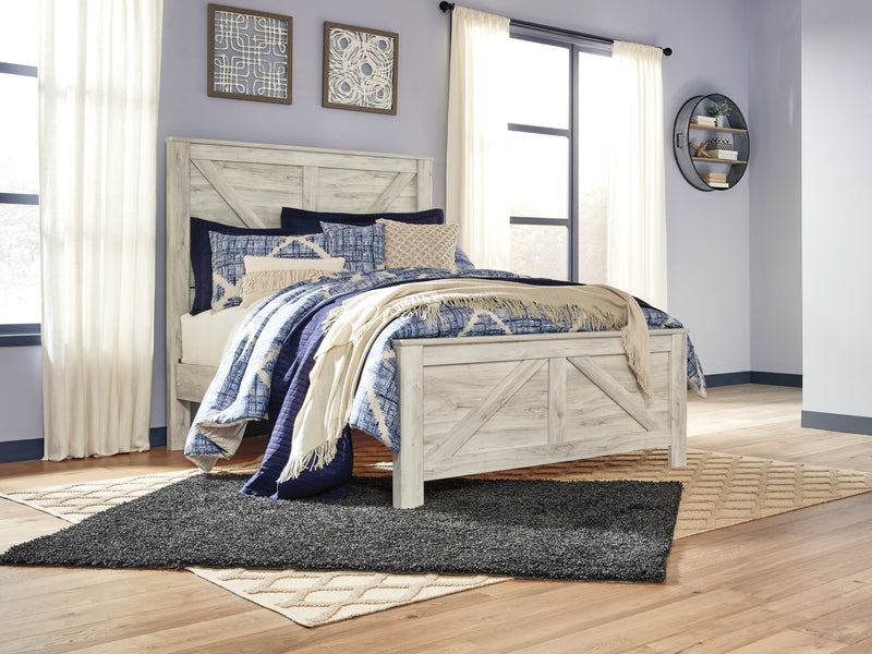 Bellaby Queen Crossbuck Panel Bed, Dresser and Mirror from Ashley - DMV Furniture