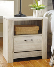 Bellaby Whitewash Queen Panel Bed, Dresser, Mirror, and Nightstand from Ashley - DMV Furniture