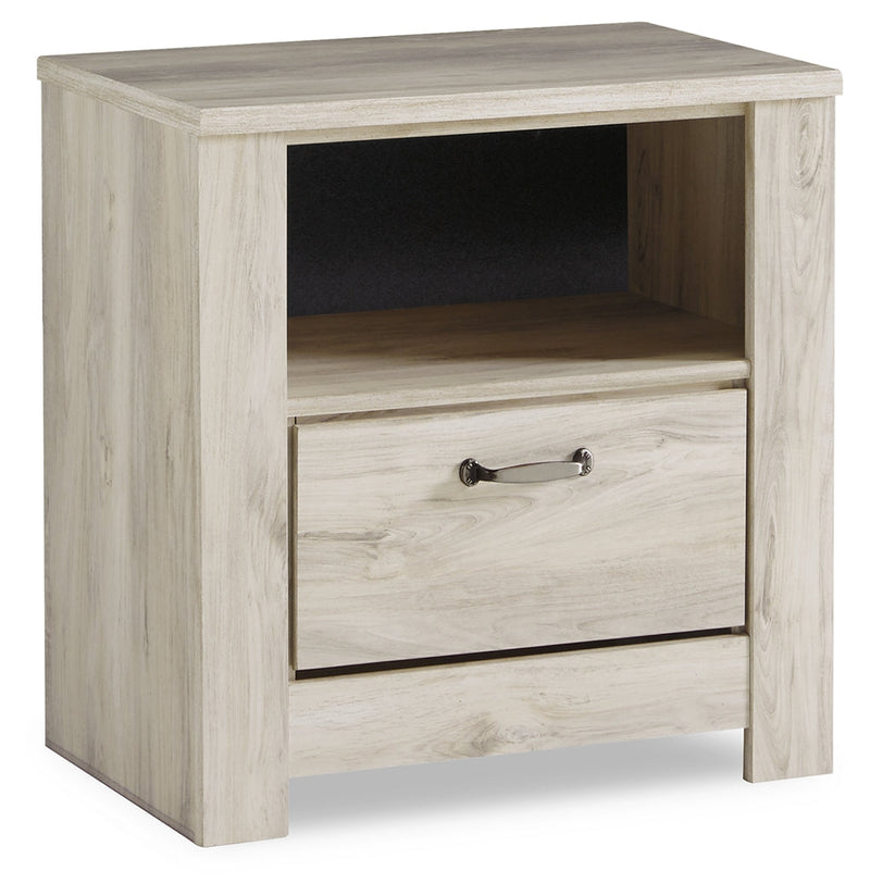 Bellaby Whitewash Queen Panel Bed, Dresser, Mirror, and Nightstand from Ashley - DMV Furniture