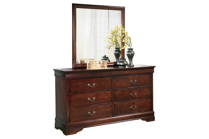 Alisdair Reddish Brown Dresser and Mirror -  Ashley - DMV Furniture