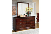 Alisdair Reddish Brown Dresser and Mirror -  Ashley - DMV Furniture