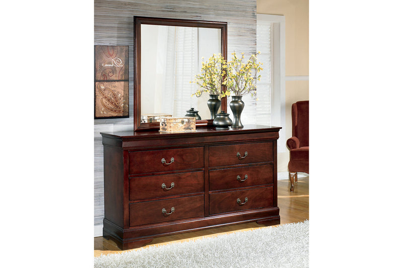 Alisdair Reddish Brown Dresser and Mirror -  Ashley - DMV Furniture