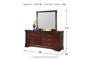 Alisdair Reddish Brown Dresser and Mirror -  Ashley - DMV Furniture