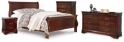 Alisdair Brown Queen Sleigh Bed, Dresser, Chest and Nightstand from Ashley - DMV Furniture