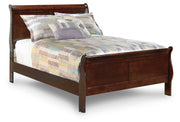 Alisdair Reddish Brown Full Sleigh Bed and Nightstand from Ashley - DMV Furniture