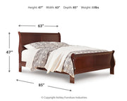 Alisdair Brown Queen Sleigh Bed, Dresser, Chest and Nightstand from Ashley - DMV Furniture