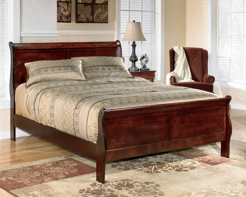 Alisdair Brown Queen Sleigh Bed, Dresser, Chest and Nightstand from Ashley - DMV Furniture