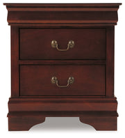 Alisdair Reddish Brown Full Sleigh Bed and Nightstand from Ashley - DMV Furniture