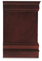 Alisdair Reddish Brown Full Sleigh Bed and Nightstand from Ashley - DMV Furniture
