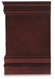 Alisdair Reddish Brown Full Sleigh Bed and Nightstand from Ashley - DMV Furniture