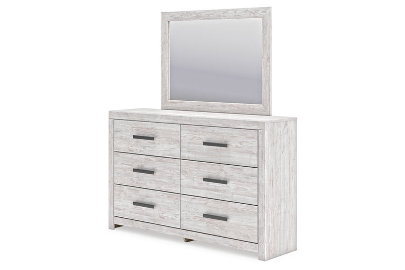 Cayboni Whitewash Dresser and Mirror -  Ashley - DMV Furniture