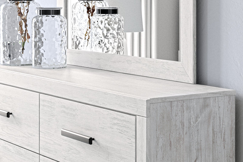 Cayboni Whitewash Dresser and Mirror -  Ashley - DMV Furniture