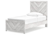 Cayboni Whitewash Twin Panel Bed -  Ashley - DMV Furniture